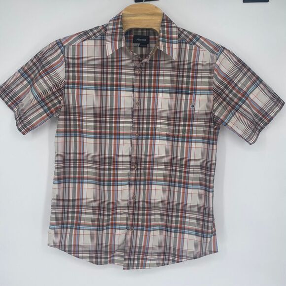 Marmot Other - Marmot Shirt Large Short Sleeve Button‎ Up Mens Lightweight Outdoors 100% Poly